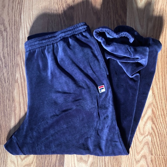 FILA XXL SWEAT PANTS NAVY BLUE COMFORTABLE LONG PANTS - Picture 2 of 3